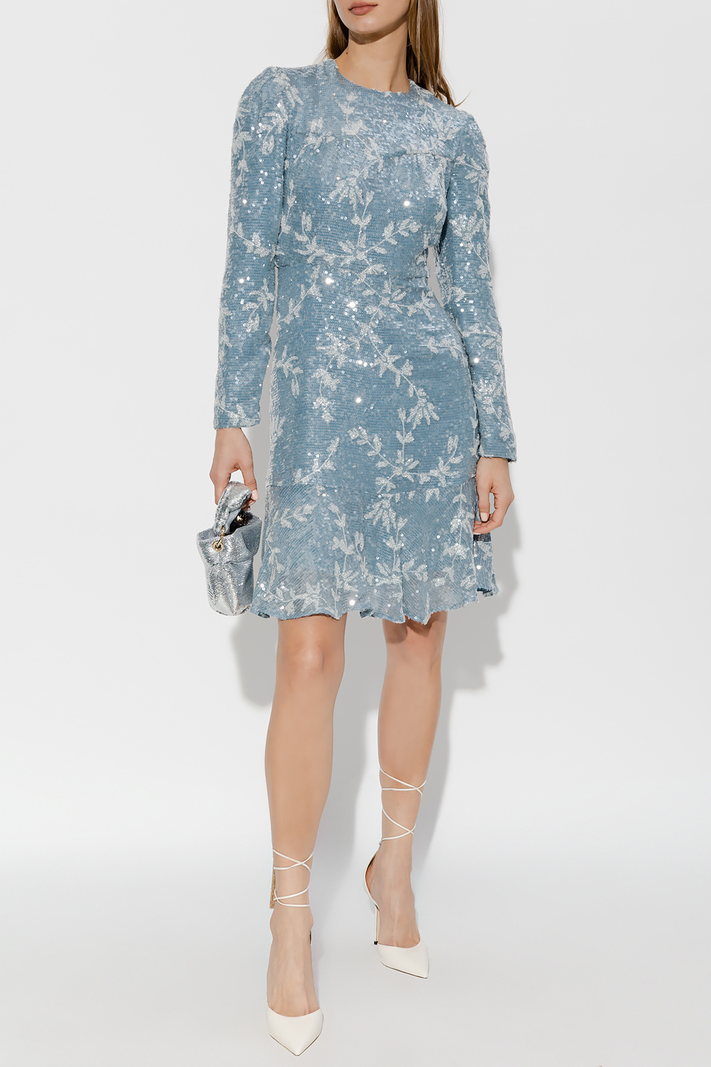 Erdem green lace outlet dress